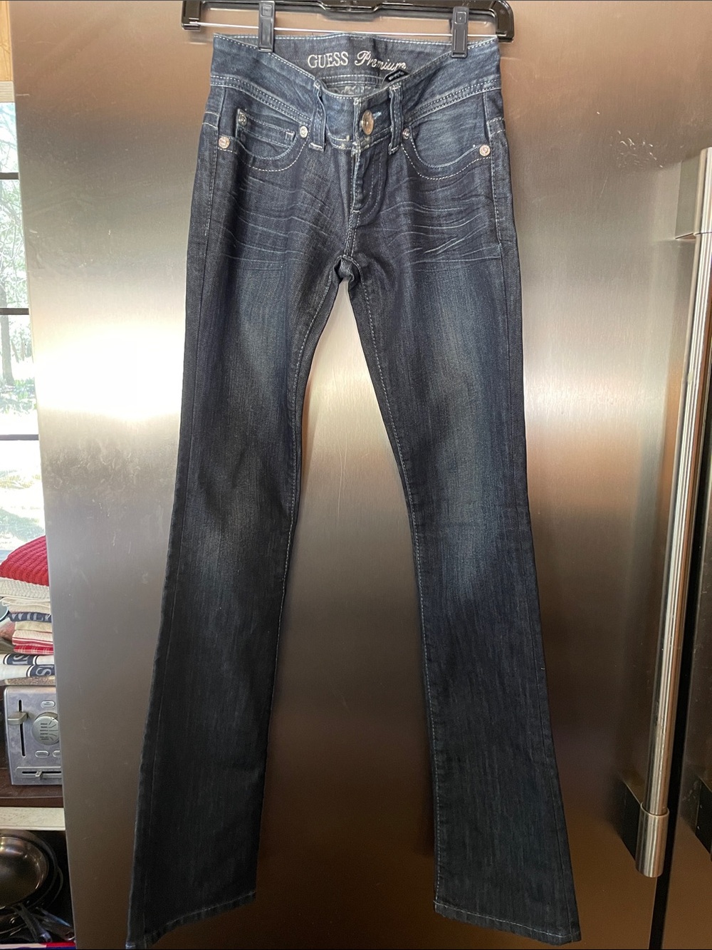 Guess dark blue jeans. Slim bootcut